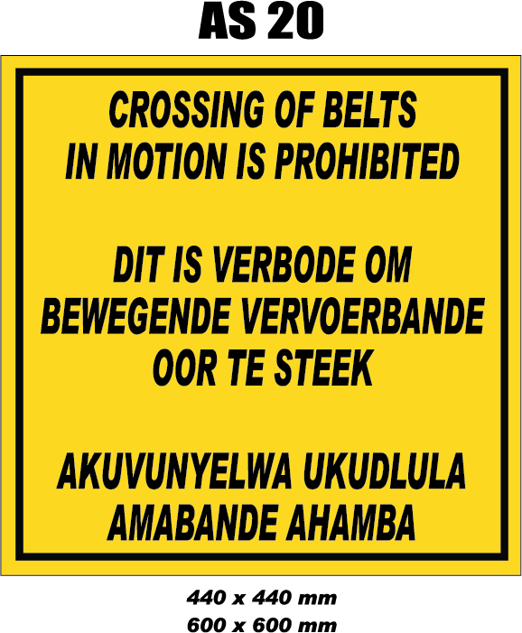 Crossing Belts Prohibited